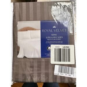 Royal Velvet Dobby Stripe Pillowcase Pair